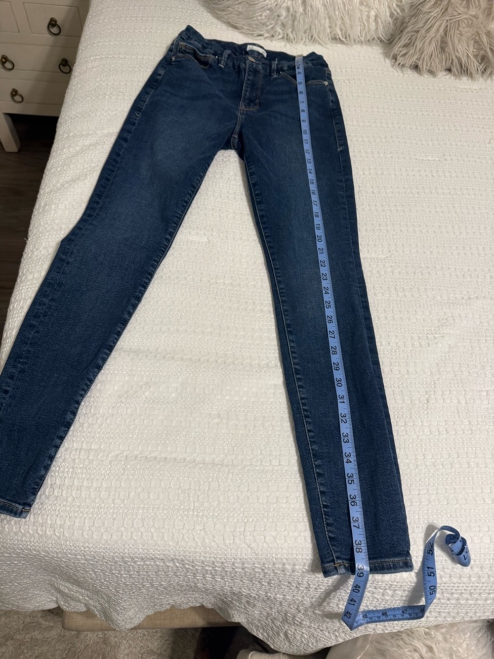 Dark Blue Women's Slim Jeans - Picture 4 of 9